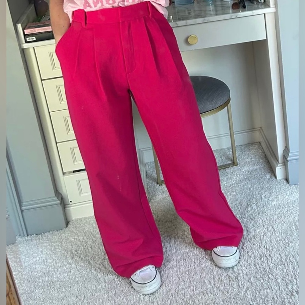 Abercrombie & Fitch Pink Wide-Leg Pants